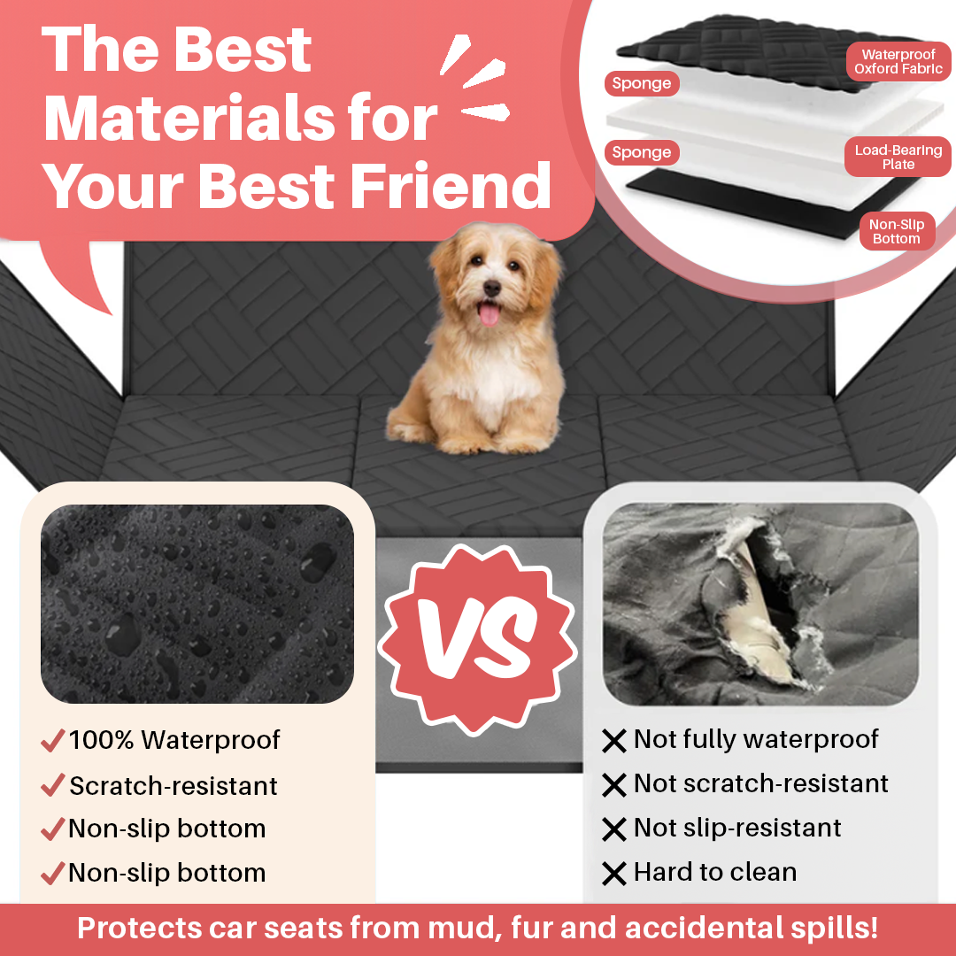 PettyPaw™ Hard Bottom Pet Car Seat Cover
