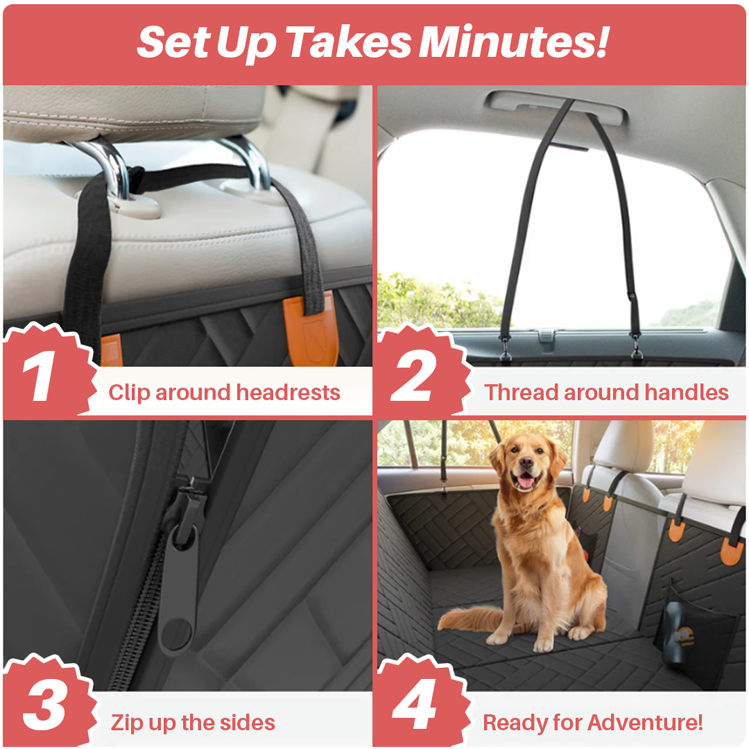 PettyPaw™ Hard Bottom Pet Car Seat Cover
